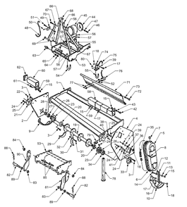 Main Frame Diagram and Parts List for 629 590100 Cub Cadet Tiller